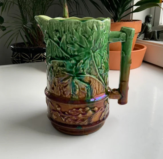 Antique Majolica Pitcher With Oak Leaf & Acorn Motif 1800s | Etsy | Etsy (US)