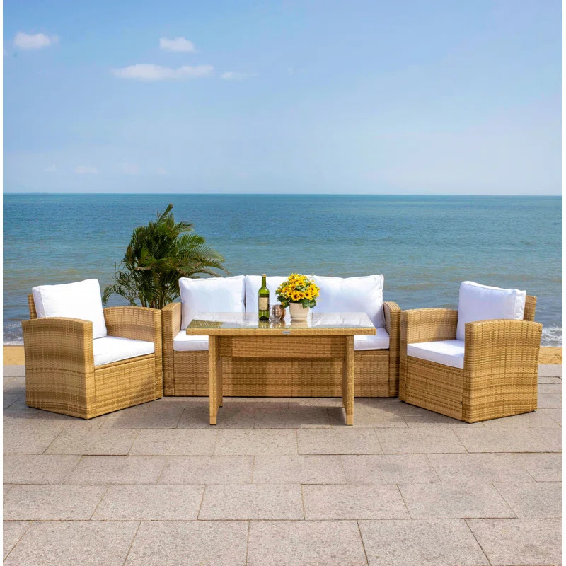 Nyra Rectangular 5 - Person 26.8'' Long Dining Set with Cushions | Wayfair North America