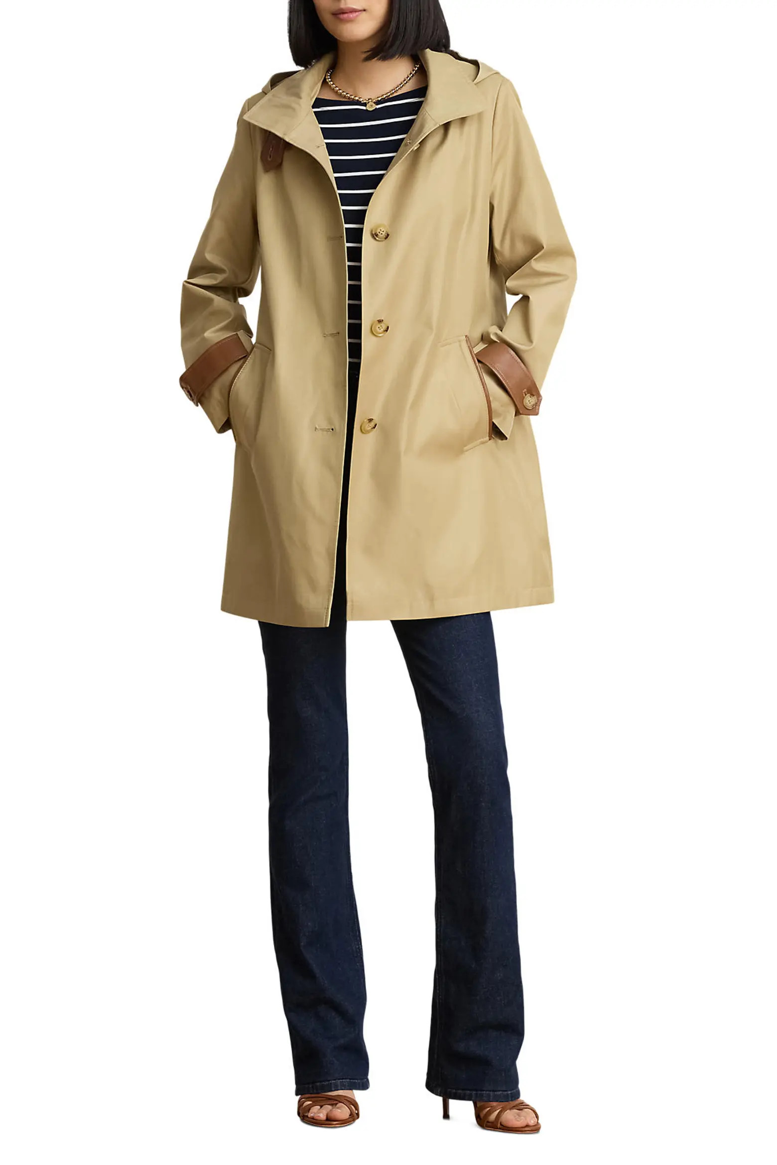Hooded Cotton Blend Coat (Women) | Nordstrom | Nordstrom