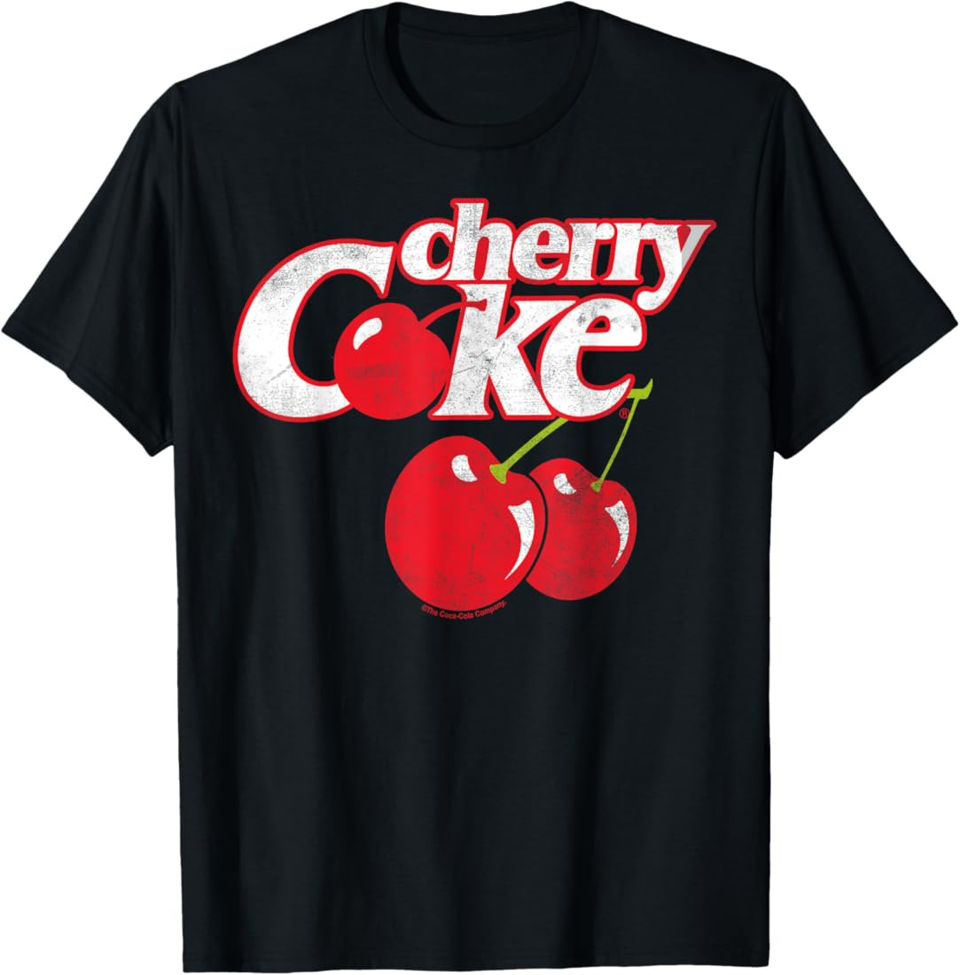 Coca-Cola Cherry Coke Logo T-Shirt | Amazon (US)
