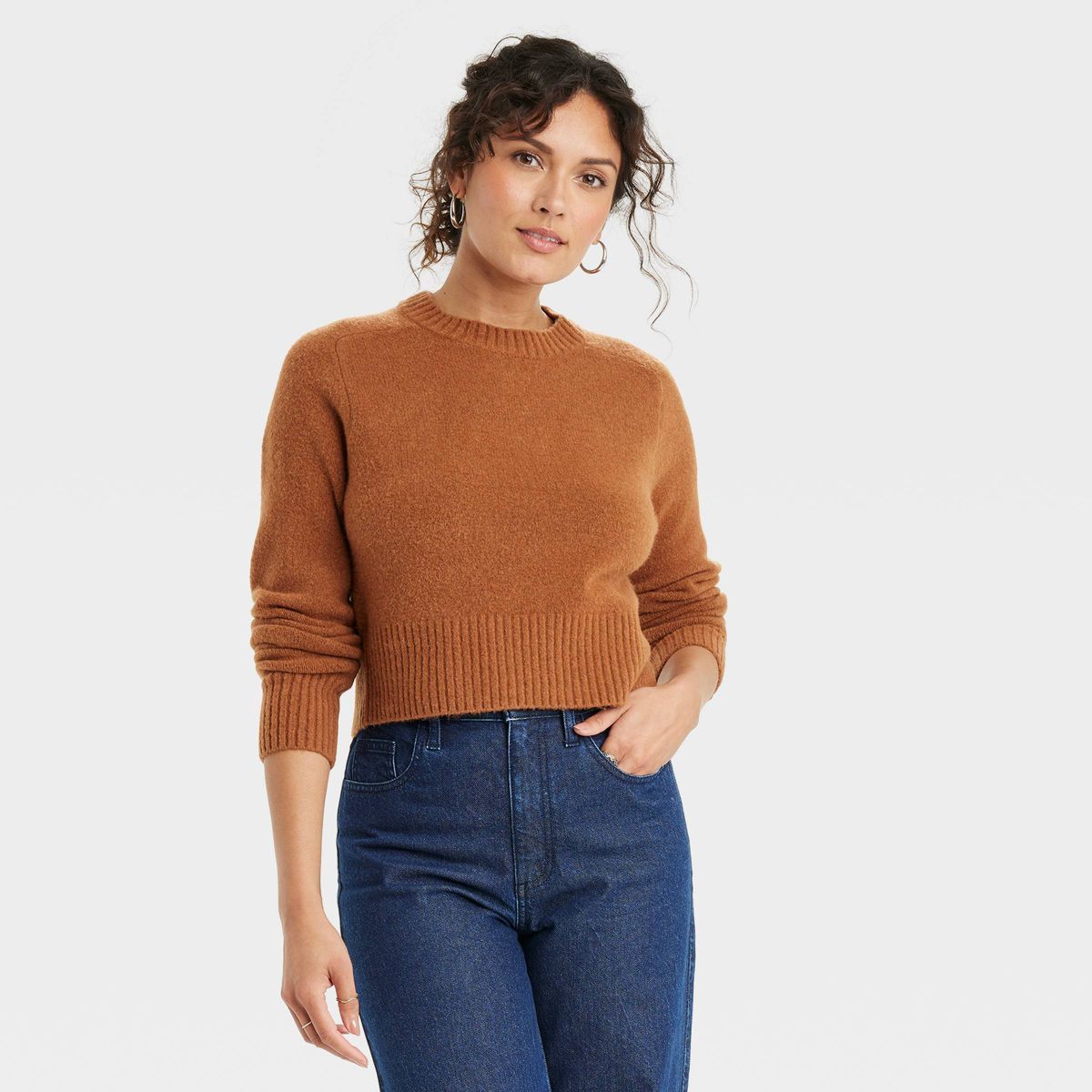 Women's Crew Neck Cashmere-Like Pullover Sweater - Universal Thread™ | Target