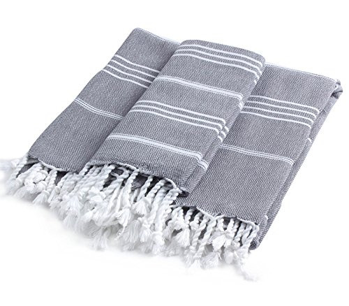 2 Pieces Pestemal Turkish Towel Set - 1 Bath Towel 37x70 + 1 Hand Towel 23x36 100% Cotton TM by Caca | Amazon (US)