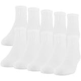 Gildan Men's Active Cotton Ankle Socks, 10-Pairs, White, Shoe Size: 13-15 | Amazon (US)