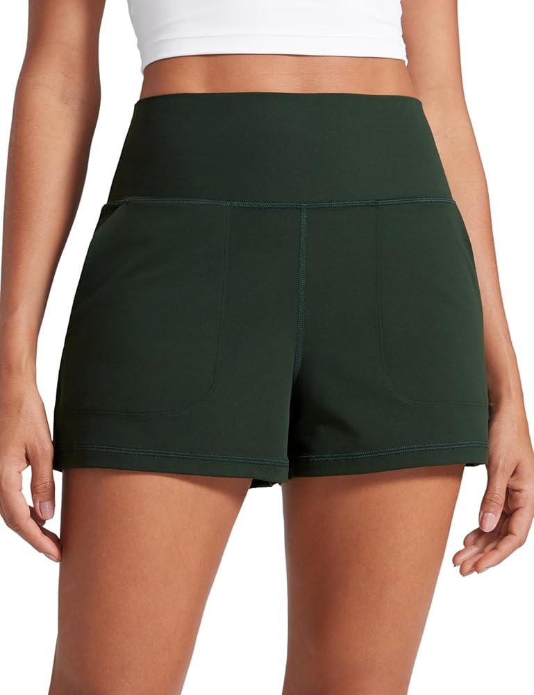 CRZ YOGA Butterlift Shorts for Women High Waisted for Yoga Casual Lounge Workout with Pockets Lin... | Amazon (US)