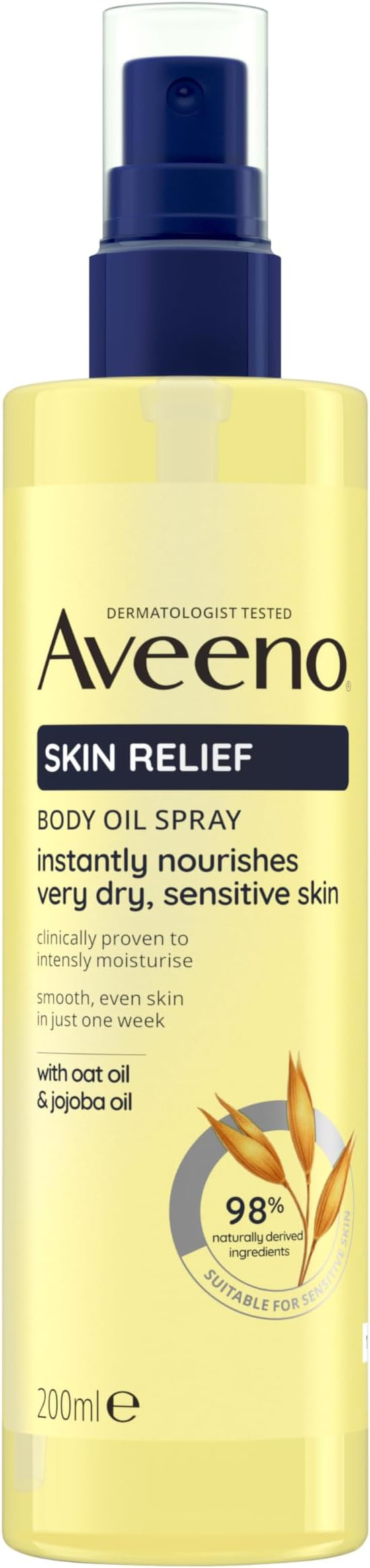 Aveeno Skin Relief Body Oil Spray, With Oat Oil & Jojoba Oil, Suitable For Sensitive Skin, Instan... | Amazon (UK)
