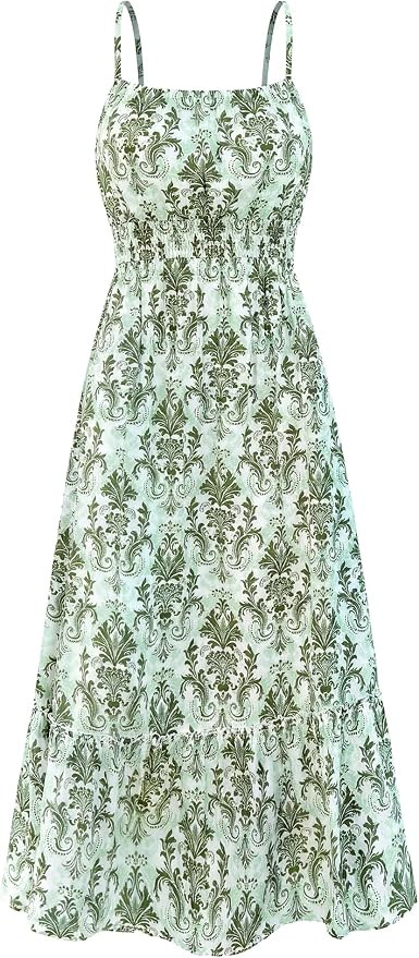 BTFBM Summer Dresses for Women 2026 Sundresses Sleeveless Spaghetti Strap Boho Beach Vacation Out... | Amazon (US)
