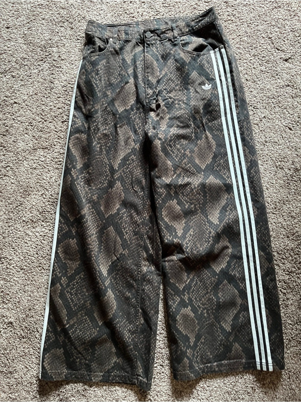 adidas Snake-Pattern Pants in Black and Brown | Poshmark