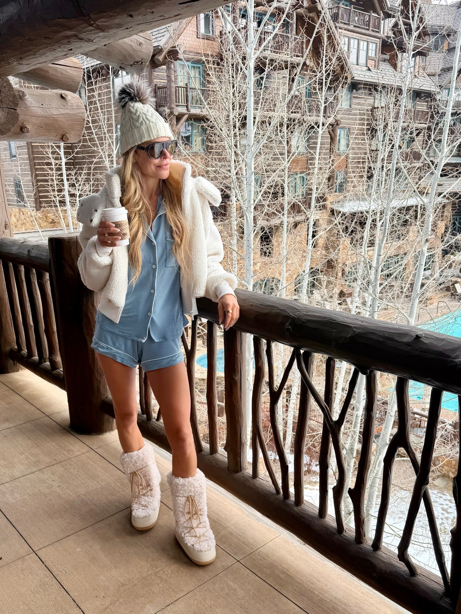 Eberjey tencel PJ’s on sale
Alo Sherpa jacket 
Adrienne Landeau beanie 

#LTKootd #LTKdayinmylife #LTKgrwm
