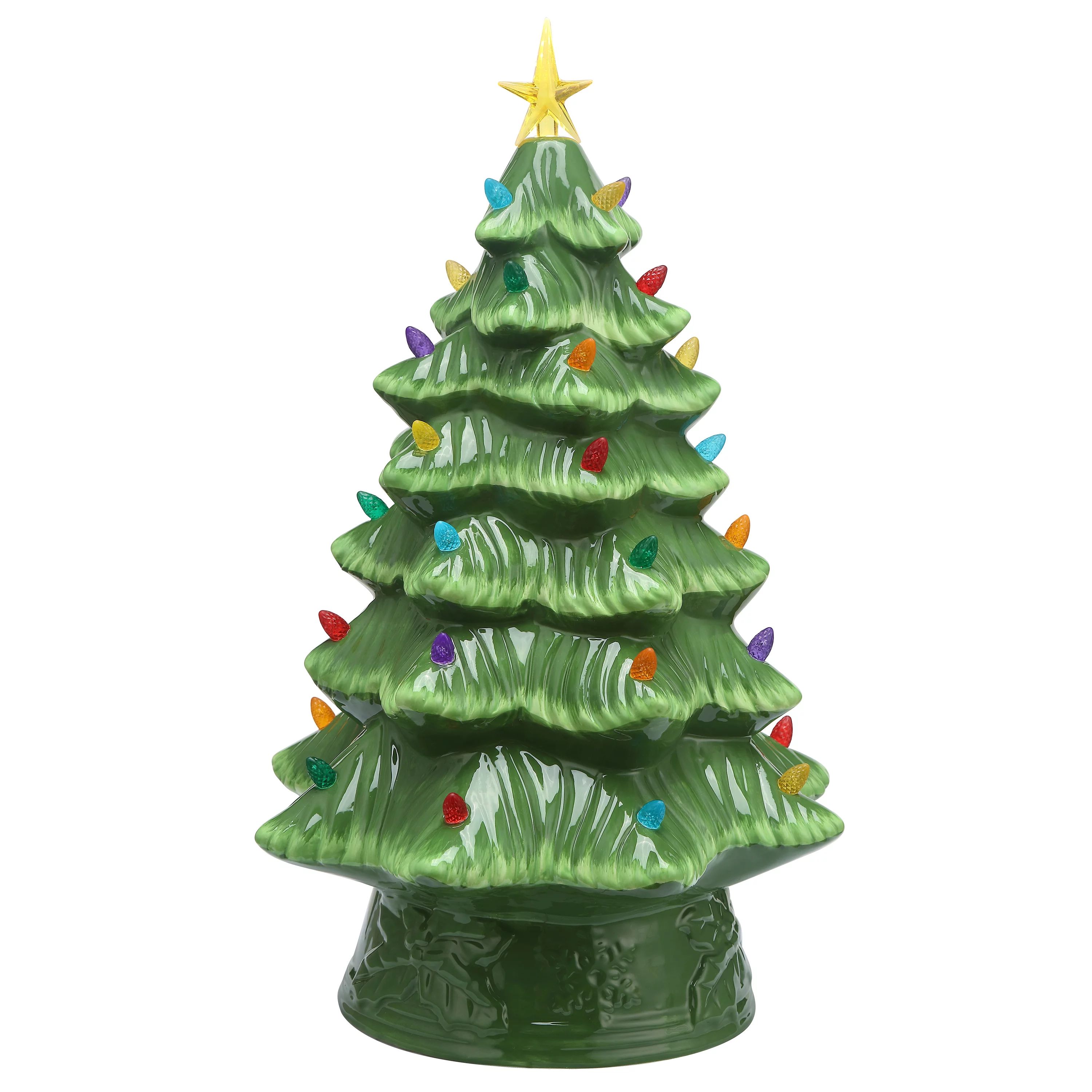 Mr. Christmas Ceramic Nostalgic Tree, 16", Green | Walmart (US)