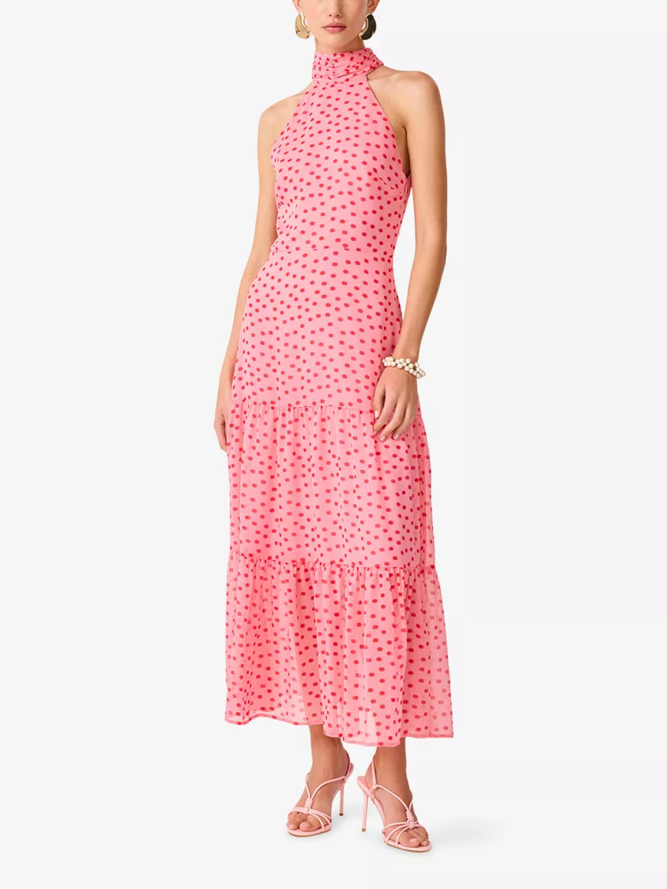 Romeo Polka-Dot Chiffon Maxi Dress | Selfridges