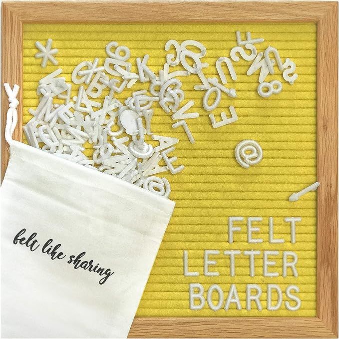 Felt Letter Board, 10x10in Changeable Letter Board with Letters White 300 Piece - Felt Message Bo... | Amazon (US)