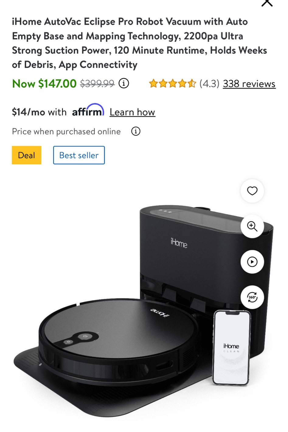 Walmart Deal of Days iHome Robot  Vacuum deal! 


#LTKFind #LTKxPrimeDay #LTKsalealert
