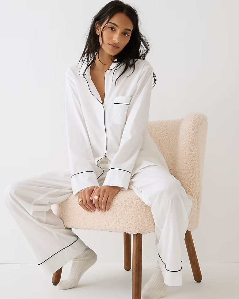 End-on-end cotton long-sleeve pajama set | J. Crew US