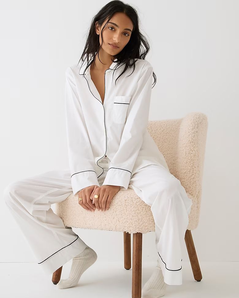 End-on-end cotton long-sleeve pajama set | J.Crew US