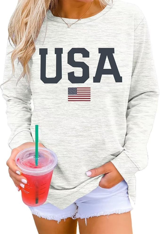 Dressmine Womens Casual Long Sleeve Graphic Tee Shirts Crew Neck Sweatshirts Pullover Tops for Wo... | Amazon (US)