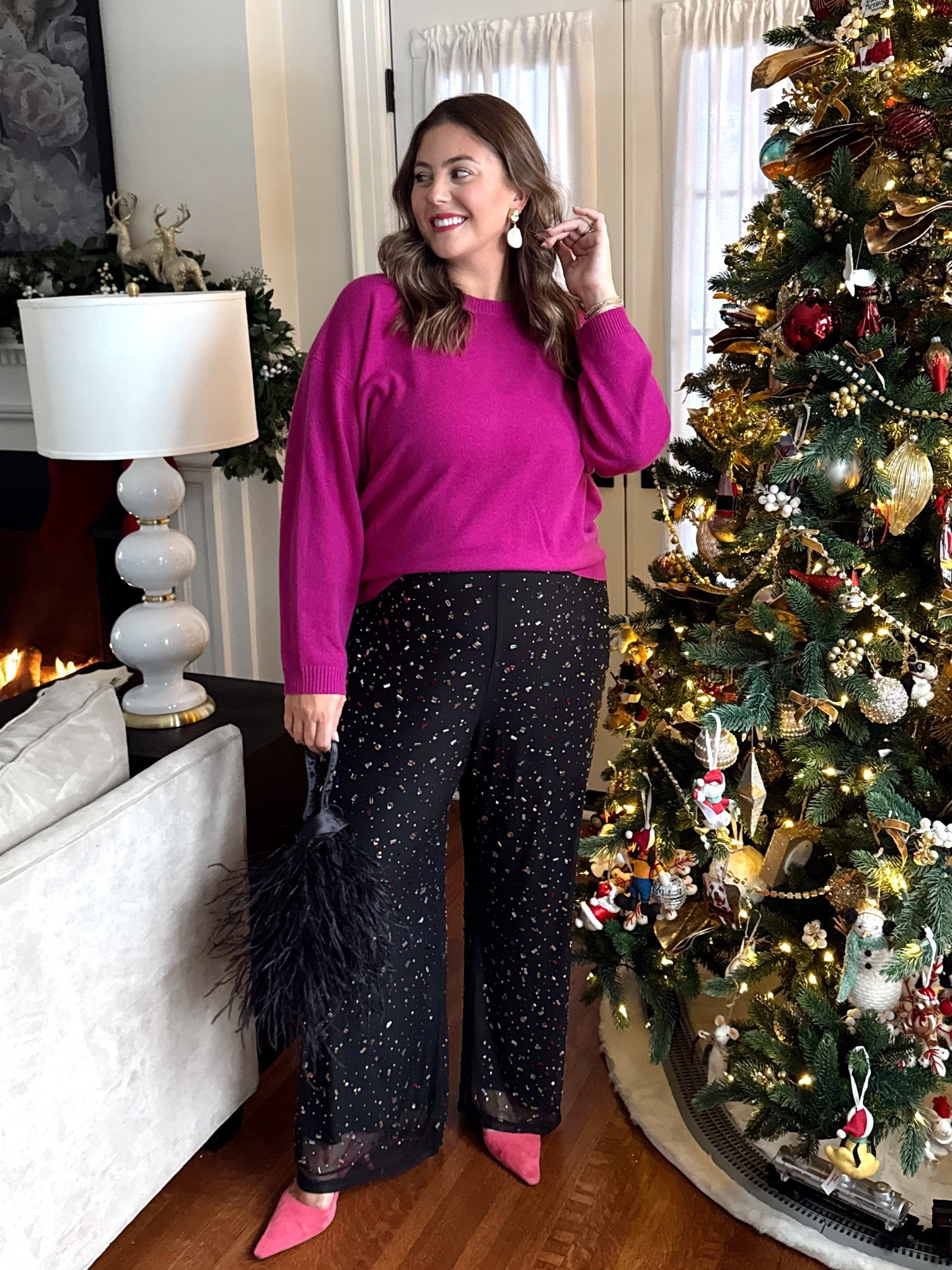 Holiday party outfit inspo - wearing size XXL in top, 2X in pants. 

#LTKSeasonal #LTKHoliday #LTKPlusSize