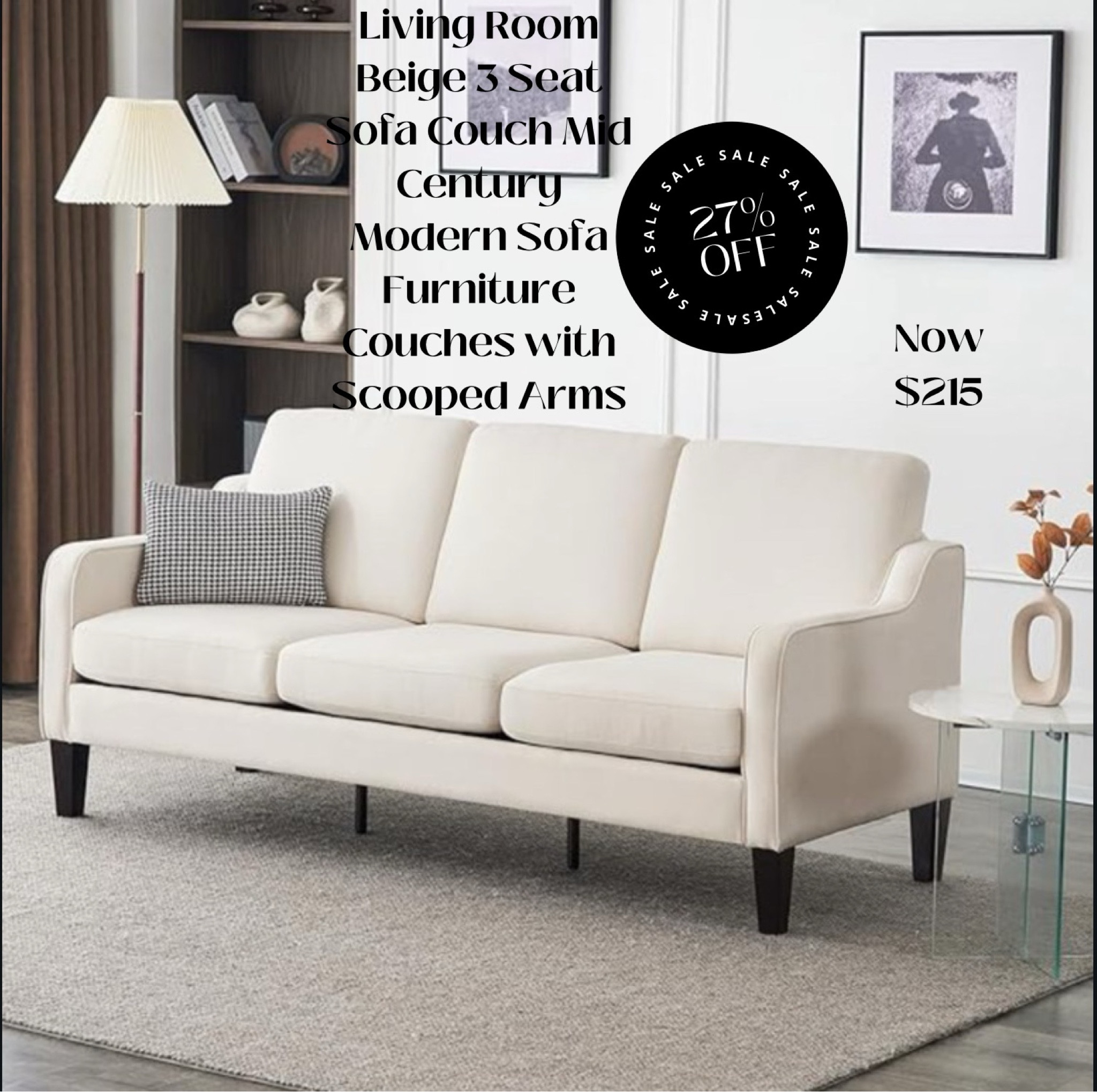 White sofa, modern cream sofa 

#LTKHome #LTKxNSale