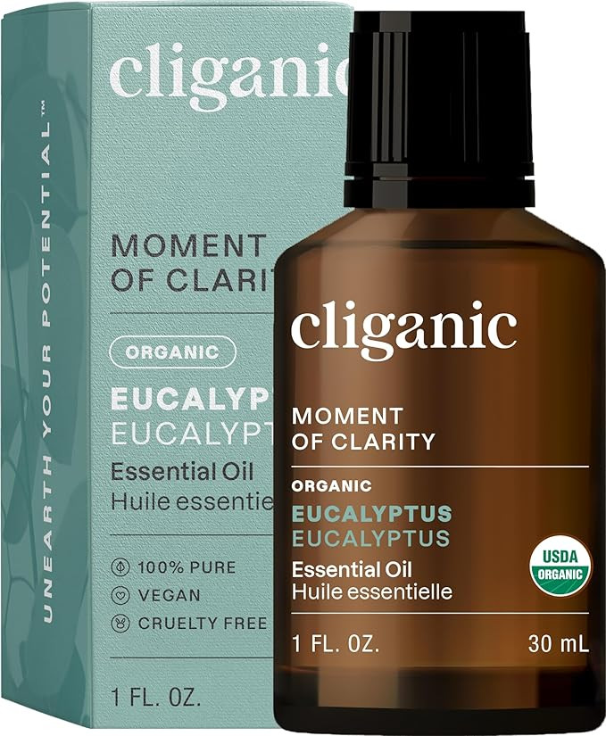 Cliganic Organic Eucalyptus Essential Oil, 100% Pure | Natural Aromatherapy Oil for Diffuser Stea... | Amazon (US)