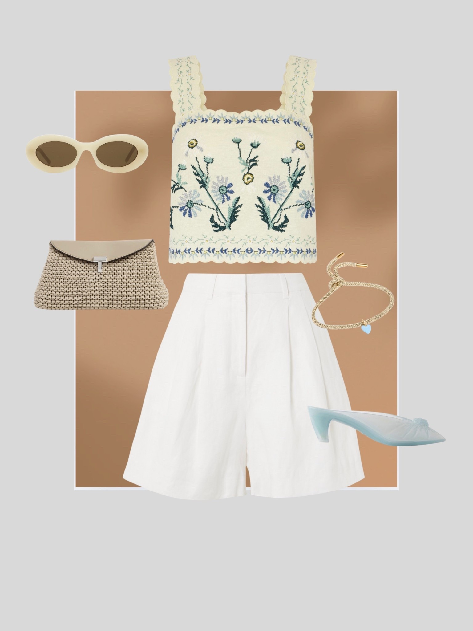 Spring Summer outfit ideas. Posse bermuda shorts, sea ny top, chloe jelly sandals, toteme bag, hart jewelry

#LTKSeasonal #LTKmomlife #LTKSpringSale