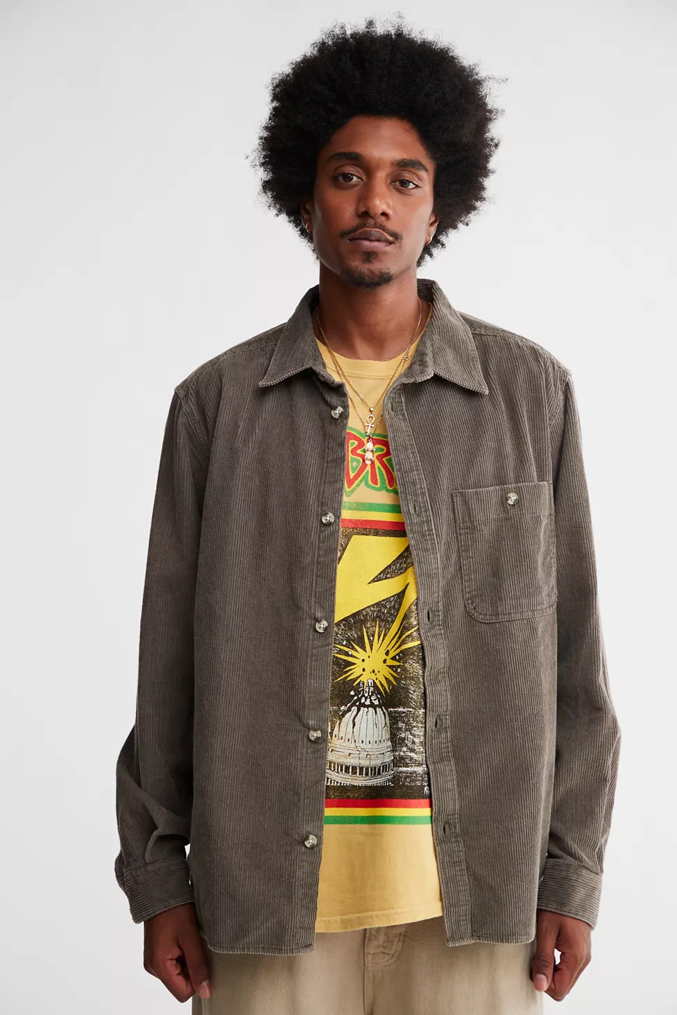 UO Big Corduroy Work Shirt | Urban Outfitters (US and RoW)