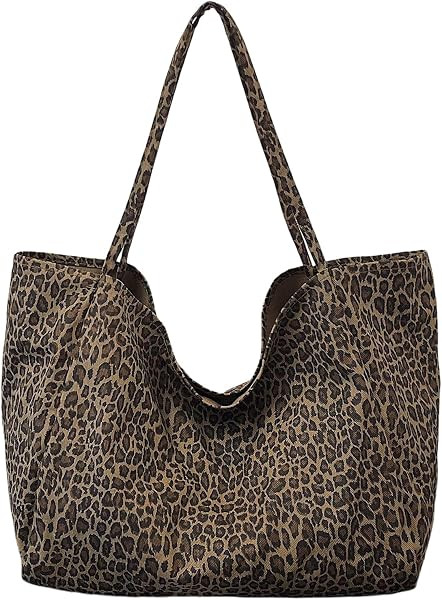 MakeMeChic Women's Leopard Tote Bag Cheetah Oversize Shoulder Bag | Amazon (US)