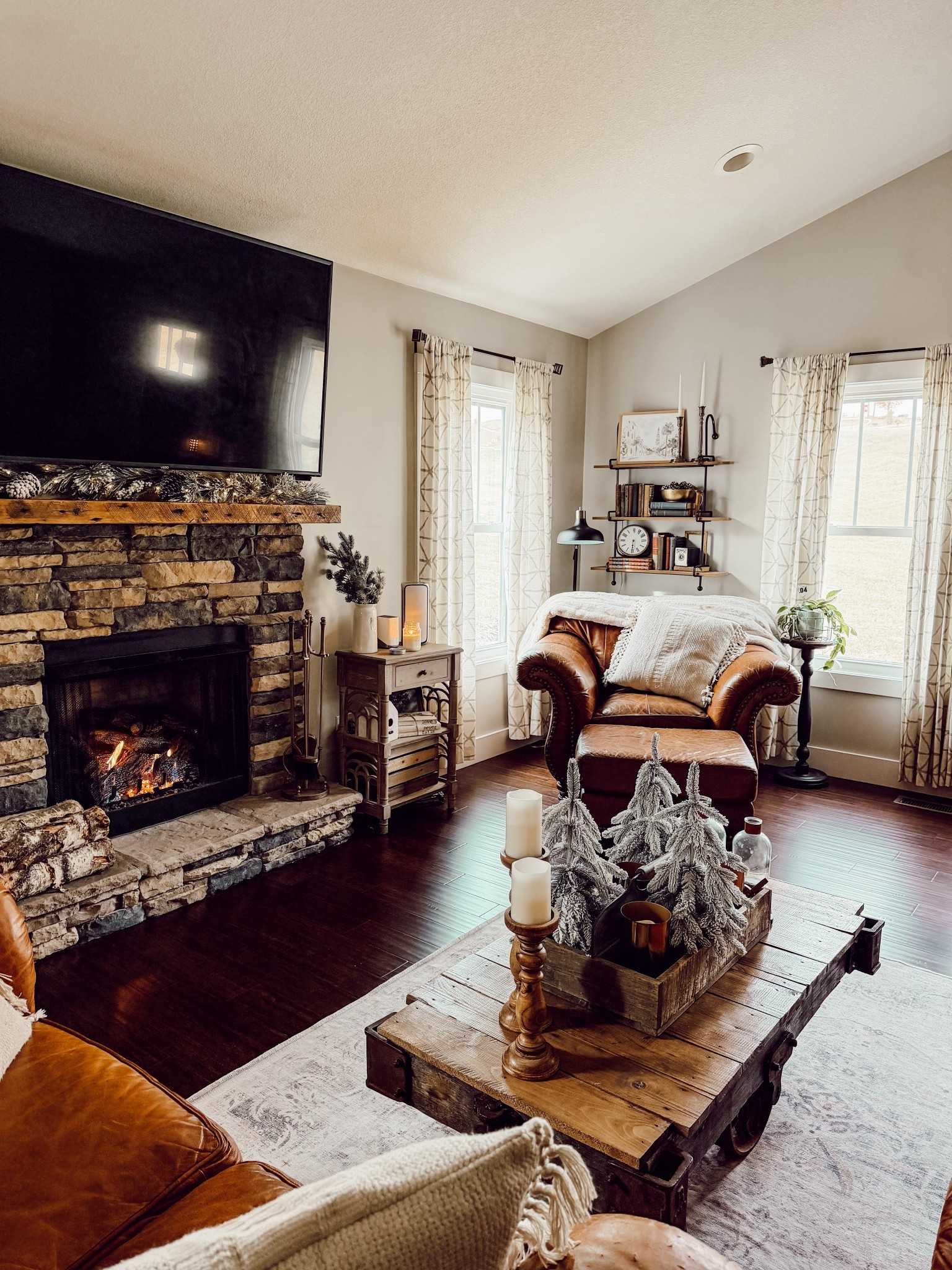 Loving these cozy winter living room views here! Even though all the Christmas is packed away now, I still think everything is just so cozy and beautiful! 😍

#LTKSeasonal #LTKHome