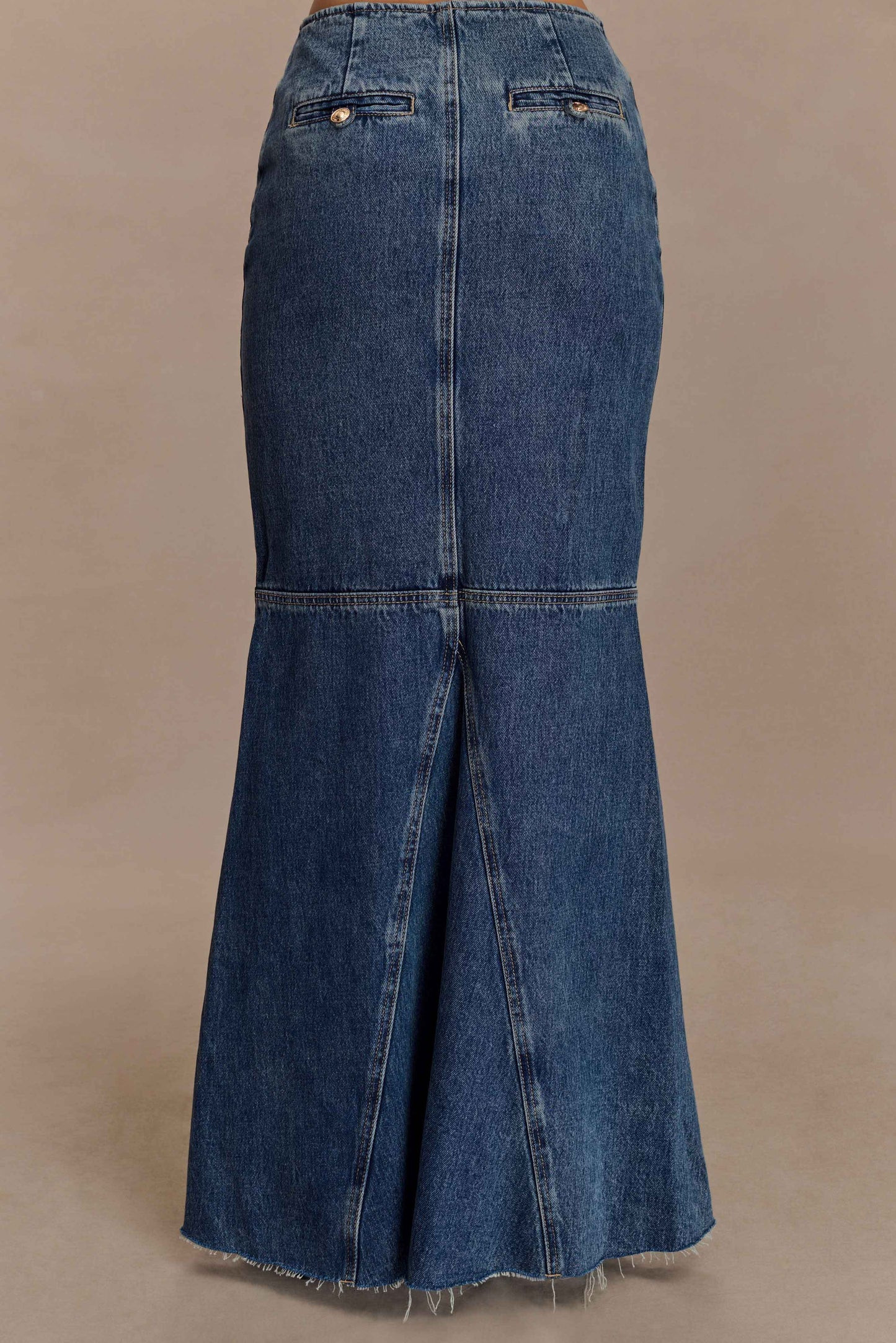Loretta Denim Maxi Skirt - Washed Dark Blue | MESHKI US