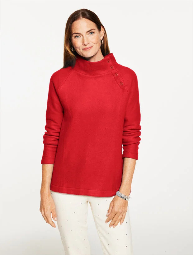 Fleece Mockneck Pullover | Talbots