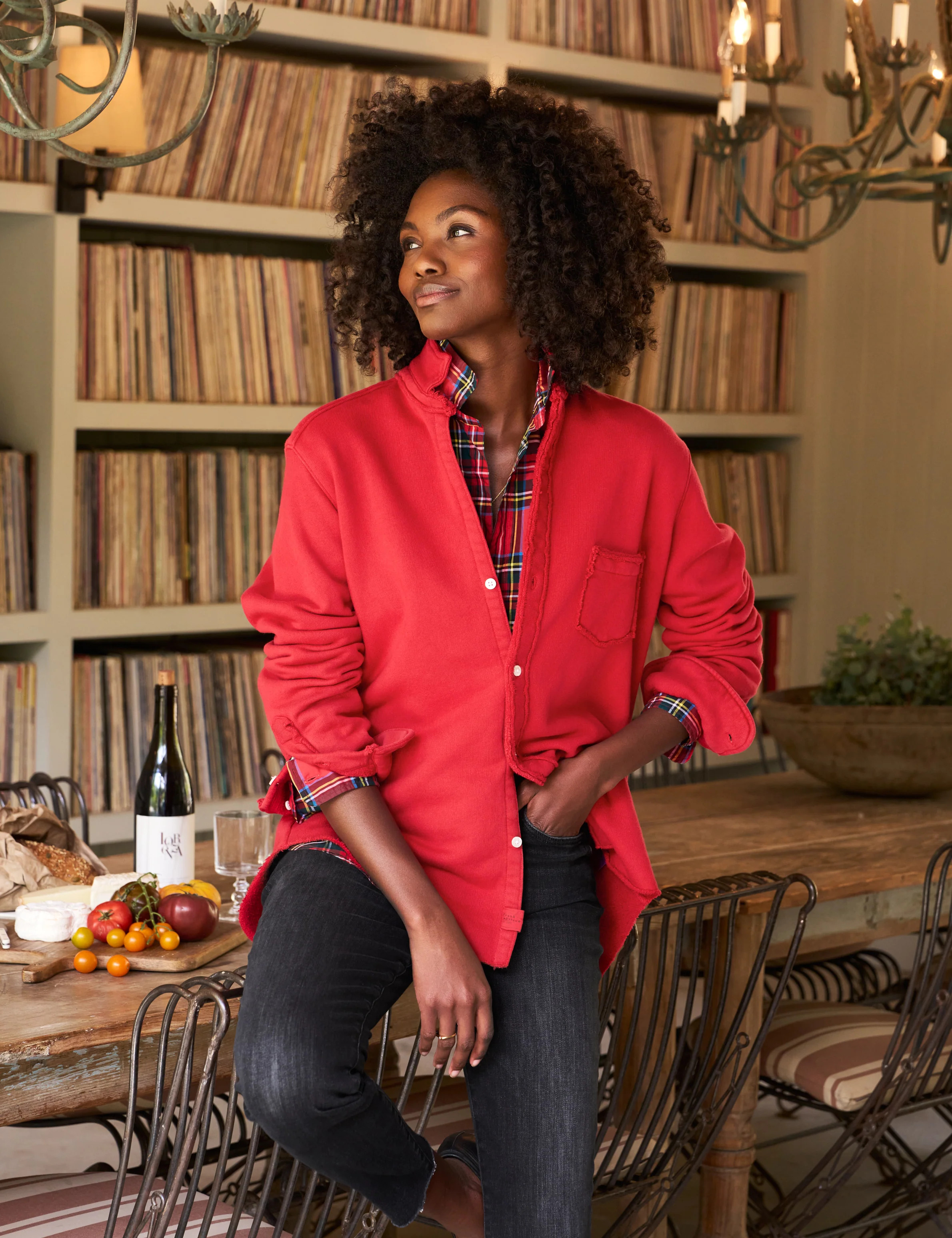 EILEEN Crimson, Triple Fleece | Frank & Eileen