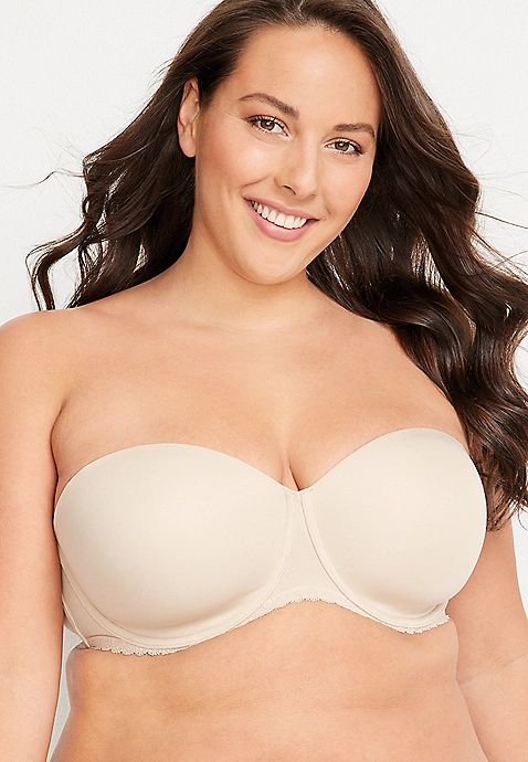SmoothBliss Lace Trim Strapless Bra | Maurices
