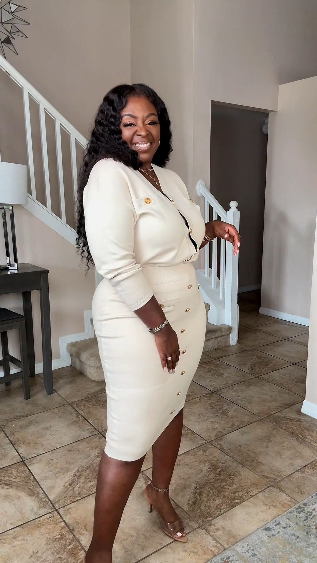 Fall fashion steal! 🍂 This knit sweater skirt set from Amazon is only $19.99, and the quality is amazing! Stretchy, comfy, and the button detail is so cute! I’m wearing an XL, and it hugs just right, though the top is slightly loose – easy fix with tailoring if needed! Perfect for mixing and matching all season. Don’t miss this one! 🛒 

#LTKPlusSize #LTKMidsize #LTKFindsUnder50