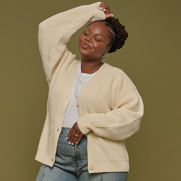 Shelter Cotton Cardigan Birch | Tradlands