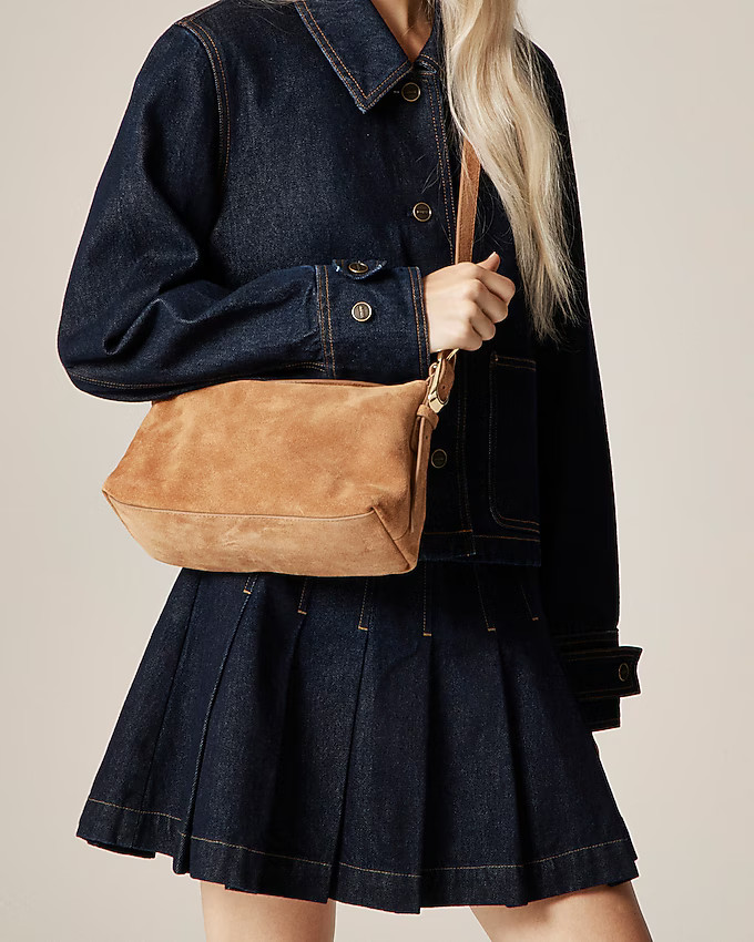 Berkeley small shoulder bag in suede | J. Crew US