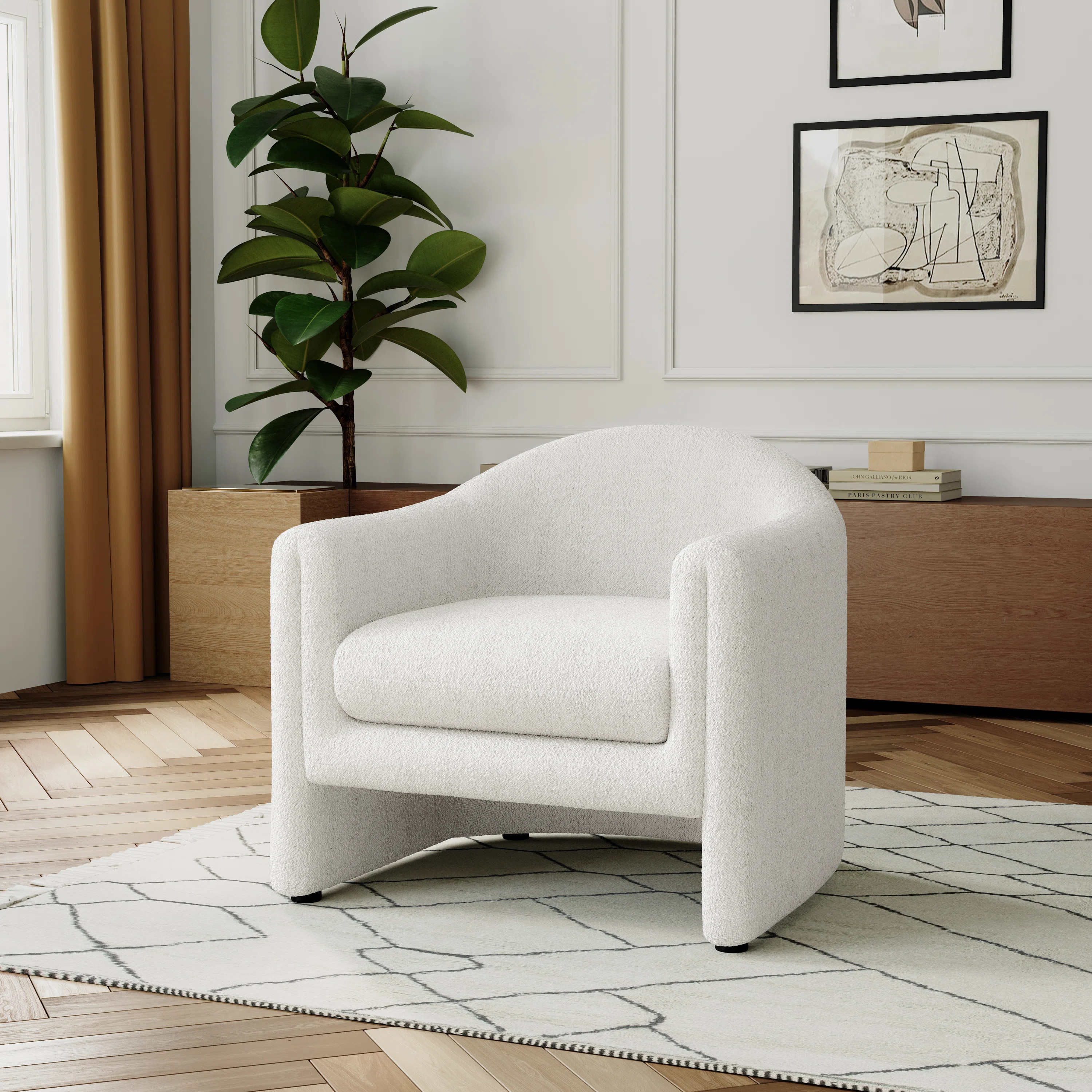 Brayden Studio® Esly 32" Upholstered Modern-style Barrel Accent Chair & Reviews | Wayfair | Wayfair North America