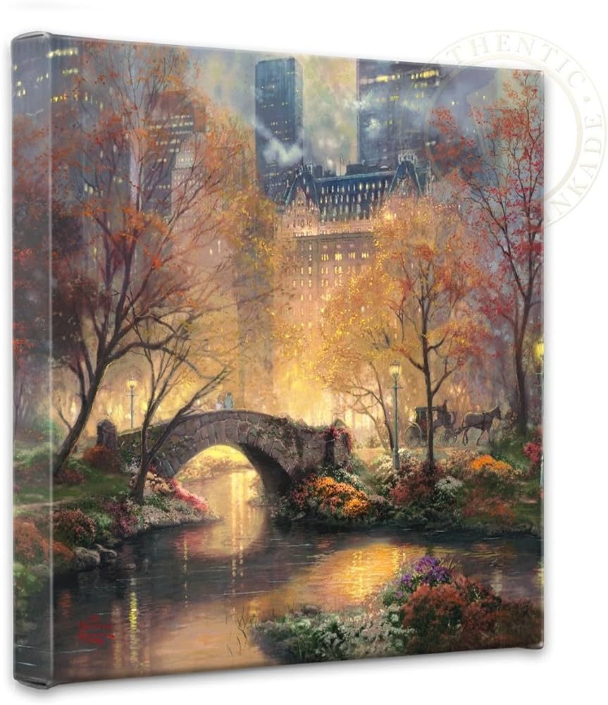 Thomas Kinkade Central Park in the Fall 14 x 14 Gallery Wrapped Canvas | Amazon (US)