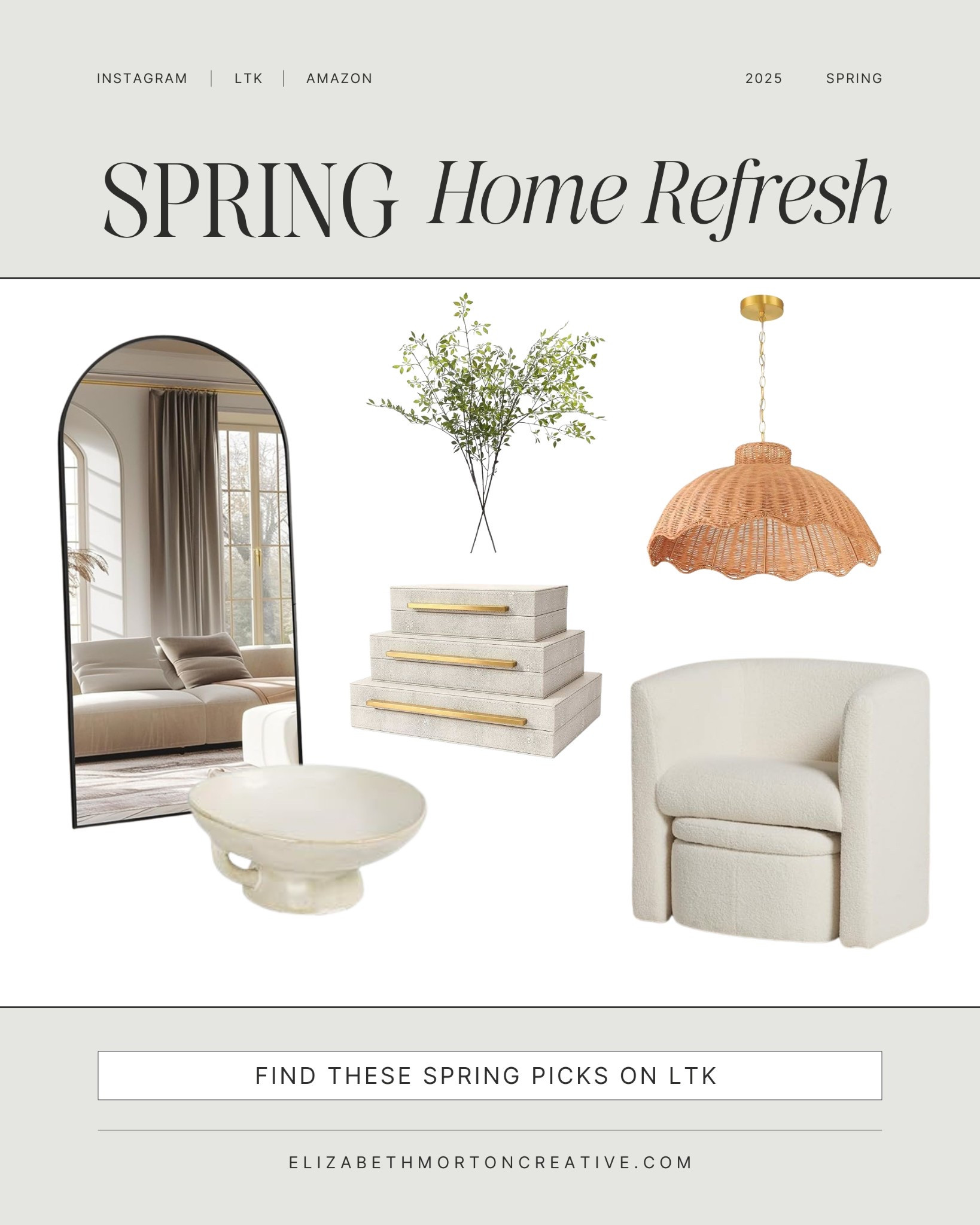 Freshen up your space with light, airy textures and timeless neutral decor. This curated selection of LTK bestsellers brings together natural wood tones, sculptural lighting, and organic materials for an effortless seasonal update. Whether you're looking to refresh a cozy corner or transform your entire space, these pieces are designed to add warmth and style with ease. Tap to shop and bring a fresh, elevated feel to your home this season. ✨


#LTKHome #LTKStyleTip #LTKSeasonal