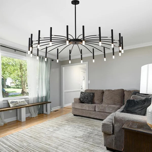 Jasaad 18 - Light Dimmable LED Sputnik Modern Linear Chandelier | Wayfair North America