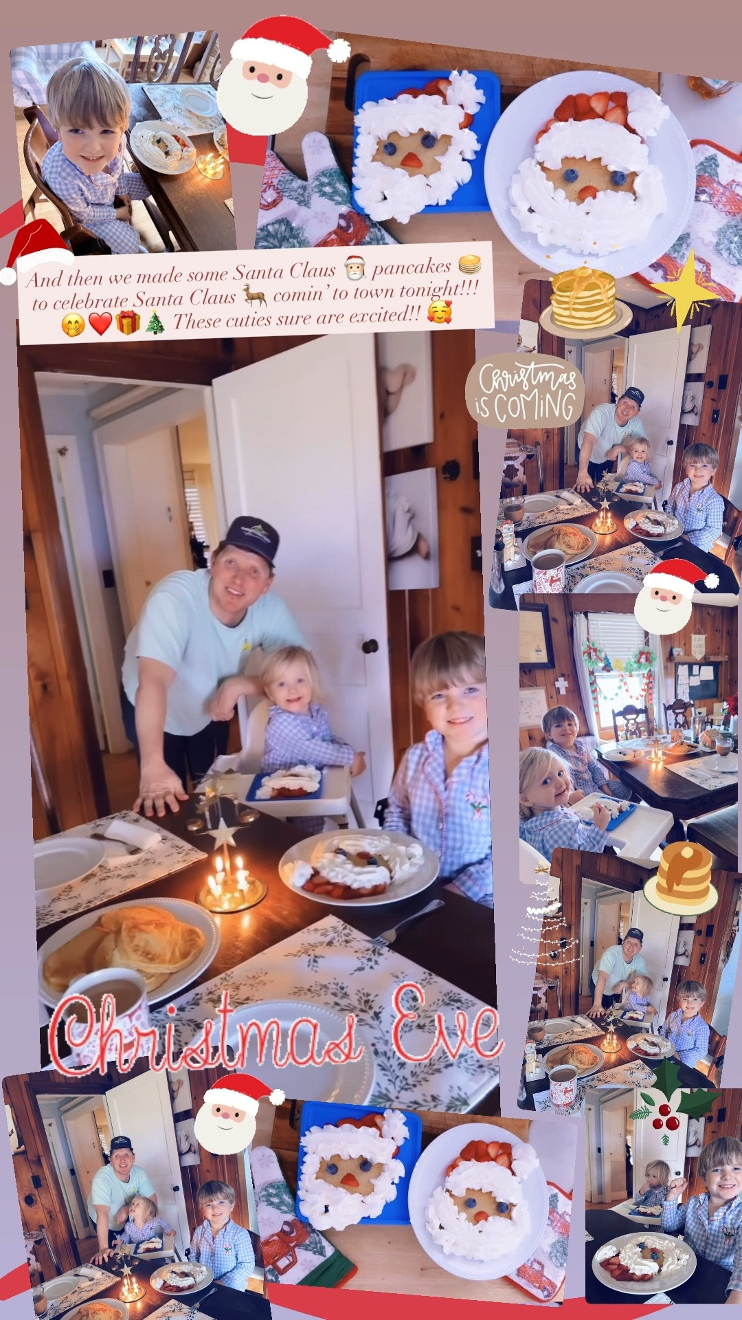 And then we made some Santa Claus 🎅🏻 pancakes 🥞 to celebrate Santa Claus 🦌 comin’ to town tonight!!! 🤭❤️🎁🎄 These cuties sure are excited!! 🥰

#LTKHoliday