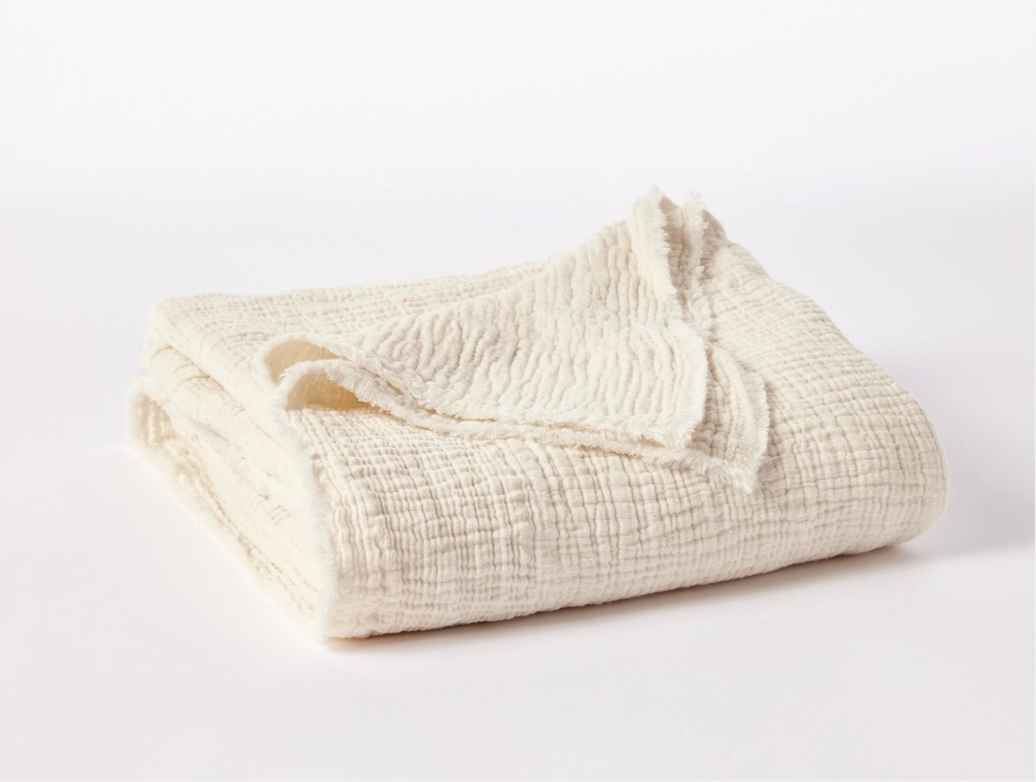 Coyuchi Topanga Organic Matelasse Throw | Avocado Mattress