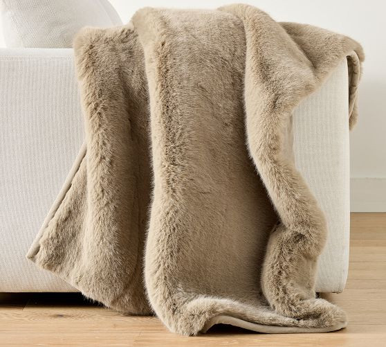 Faux Fur Mink Throw | Pottery Barn (US)