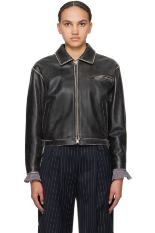 SSENSE Exclusive Black Leather Jacket | SSENSE
