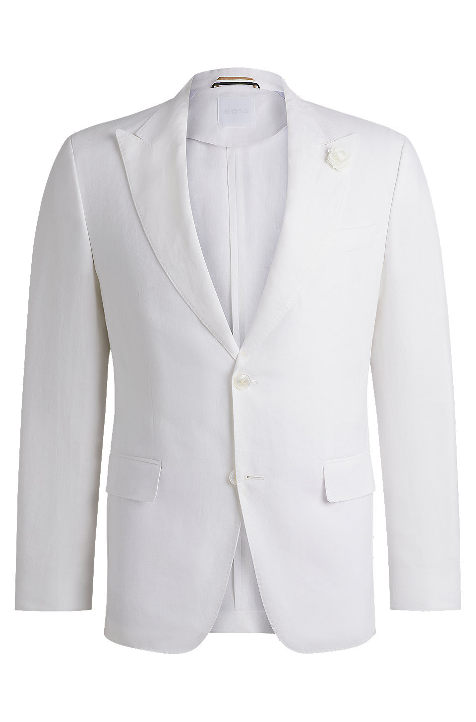 Slim-fit blazer in linen canvas | Hugo Boss (US)
