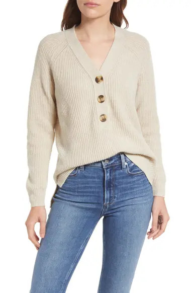 Madewell Lyle Rib Henley Sweater (Regular & Plus Size) | Nordstrom
