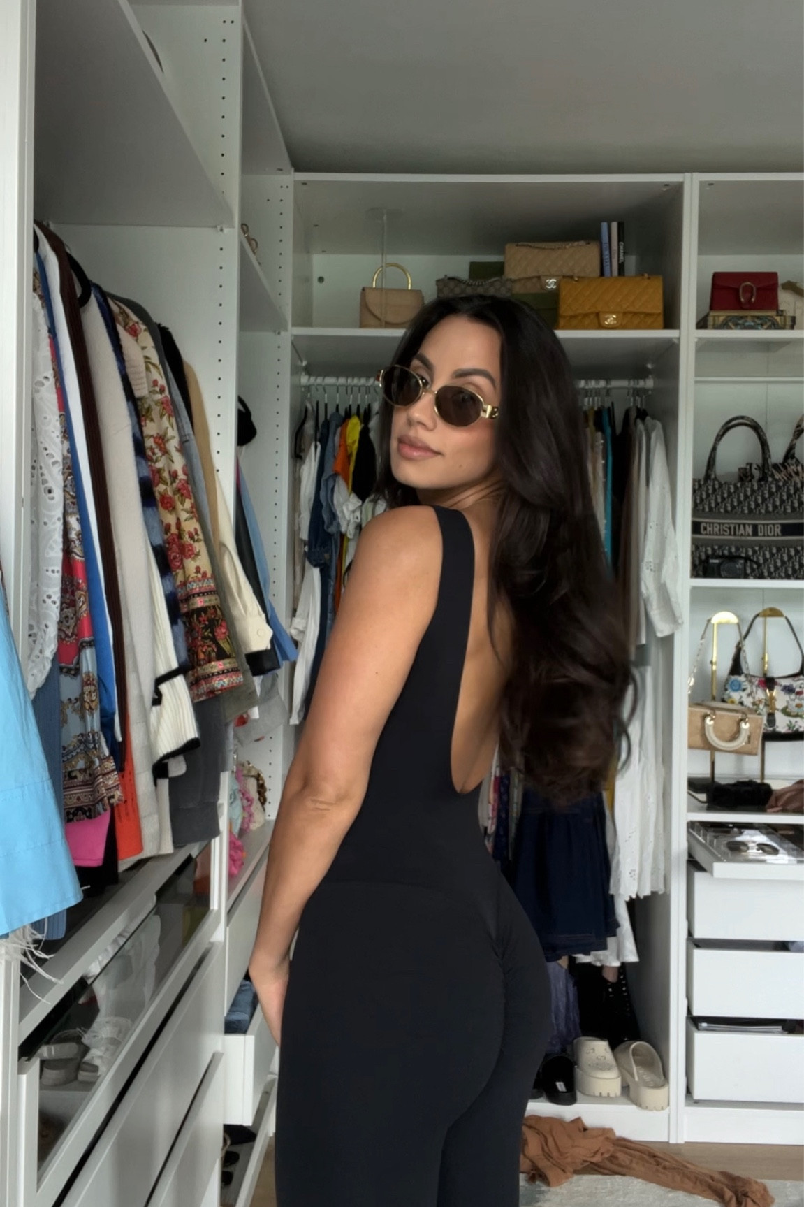 Nylon skims catsuit 