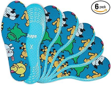 Shoe Insoles for Kids 6 Pair Pack, Comfortable Shoe Inserts Set for Everyday Use, Cut-to-Size Sho... | Amazon (US)