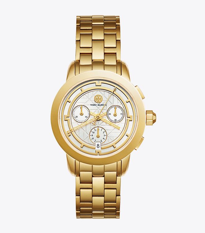 Tory Burch Tory Watch, Gold-tone/ivory Chronograph, 37 Mm | Tory Burch US