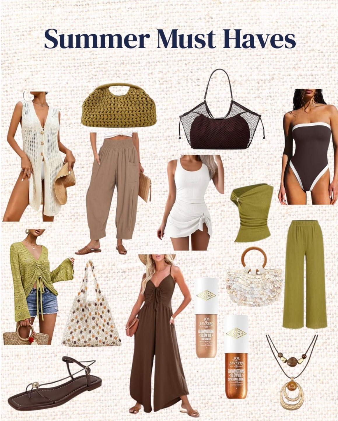 All summer must haves.