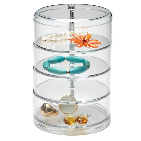 4-Section Acrylic Swivel Organizer | The Container Store