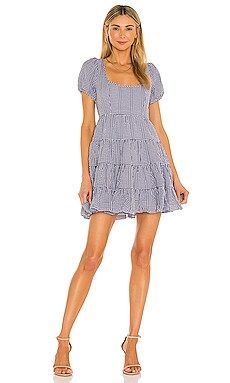 LIKELY Mini Chloe Dress in Navy & White from Revolve.com | Revolve Clothing (Global)