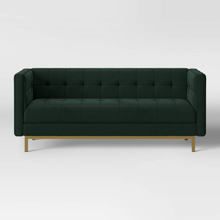 Cologne Tufted Track Arm Sofa Emerald Green - Threshold™ | Target